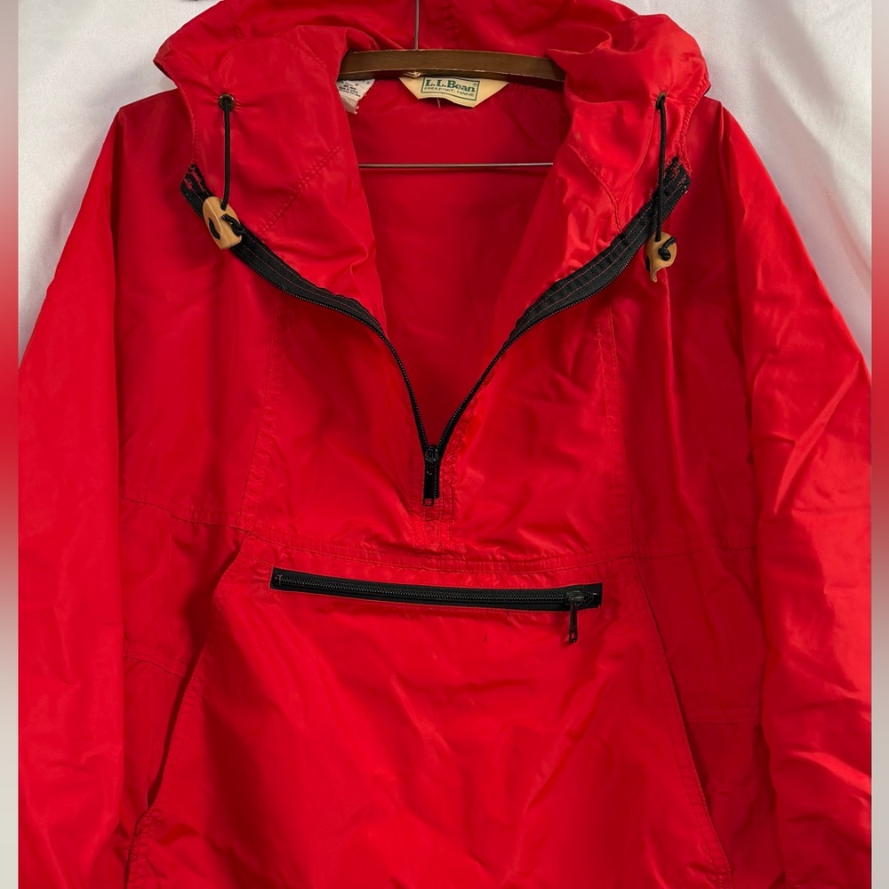 Vintage L.L. Bean Red Pullover Jacket Windbreaker - Picture 5 of 12